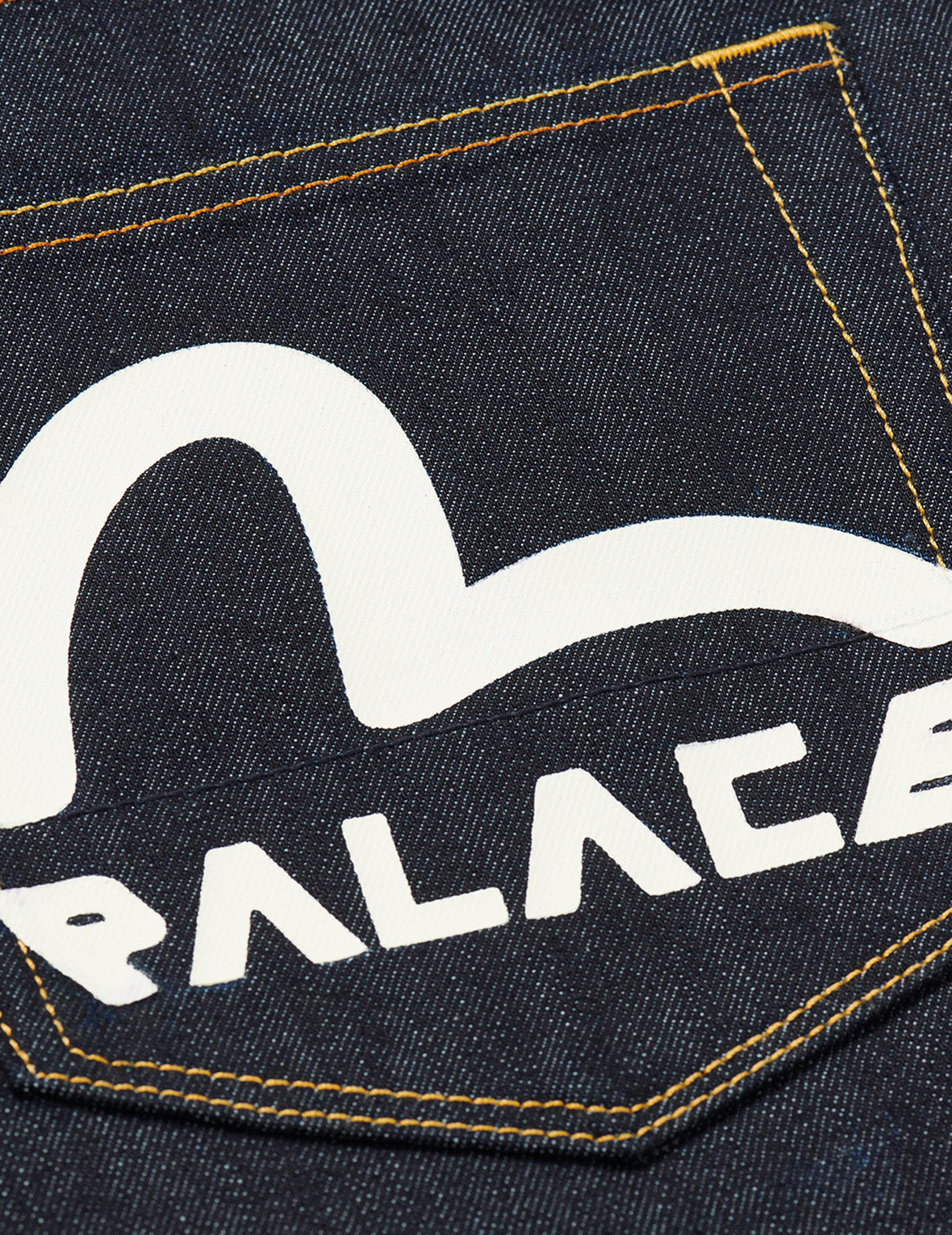 PALACE EVISU Logo Print Regular Fit Denim Shorts