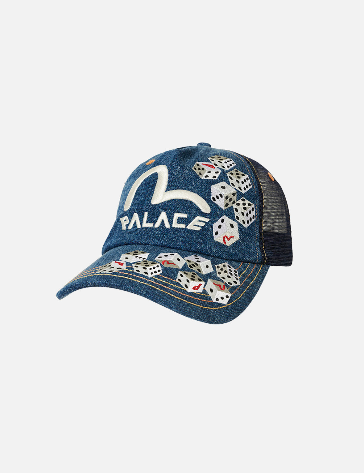 PALACE EVISU ロゴ＆ダイス刺繍メッシュキャップ