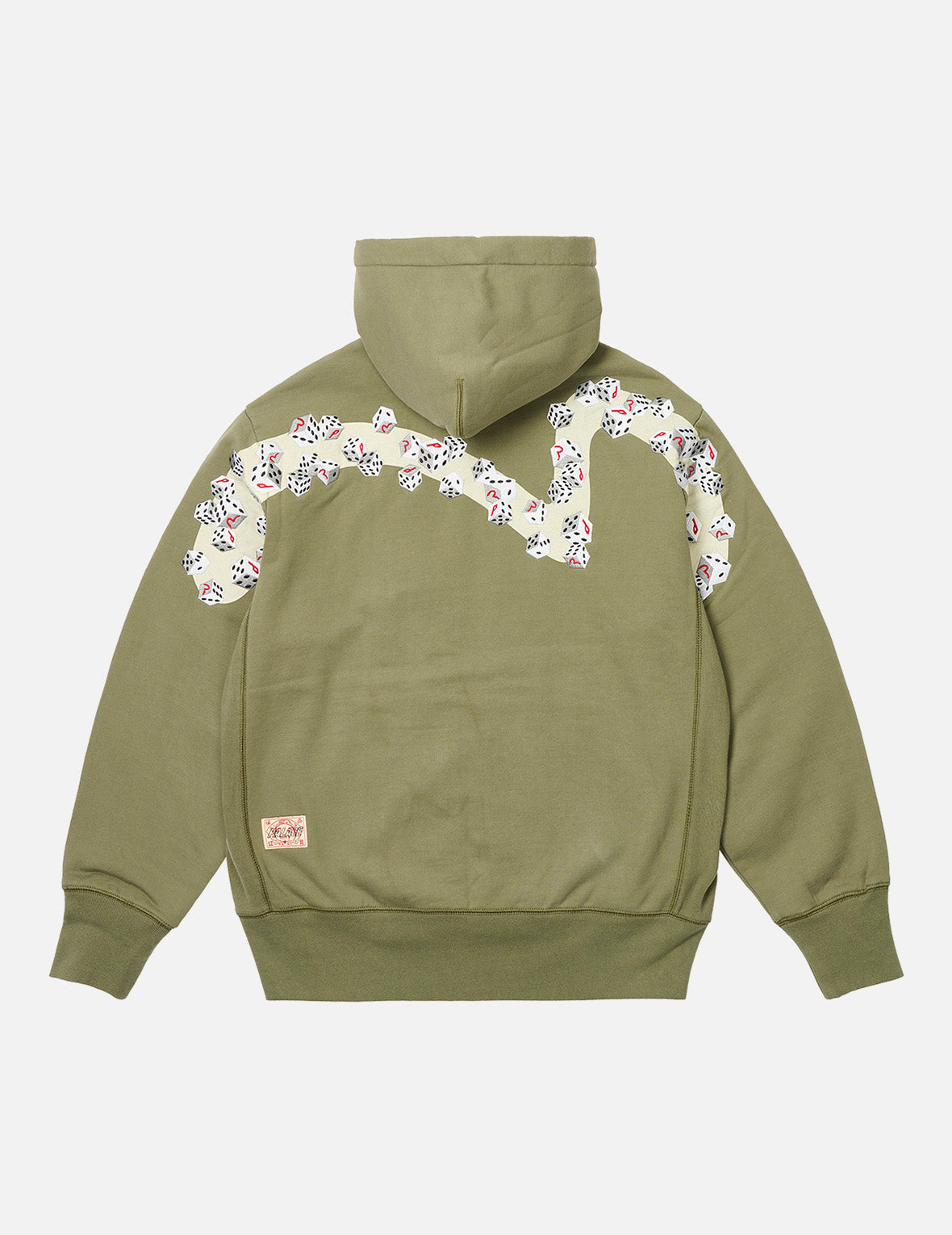 PALACE EVISU Logo Embroidery and Dice Daicock Print Oversized Hoodie