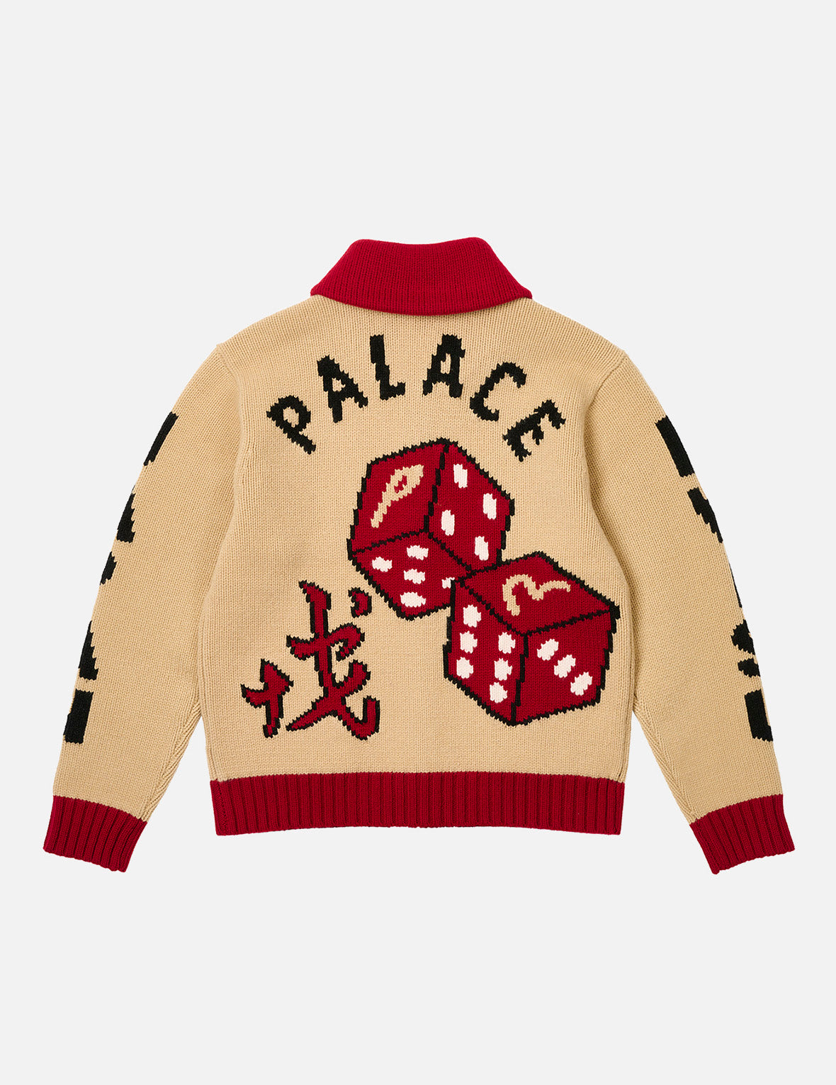 PALACE EVISU マルチロゴ＆ダイス レギュラーフィット カーディガン