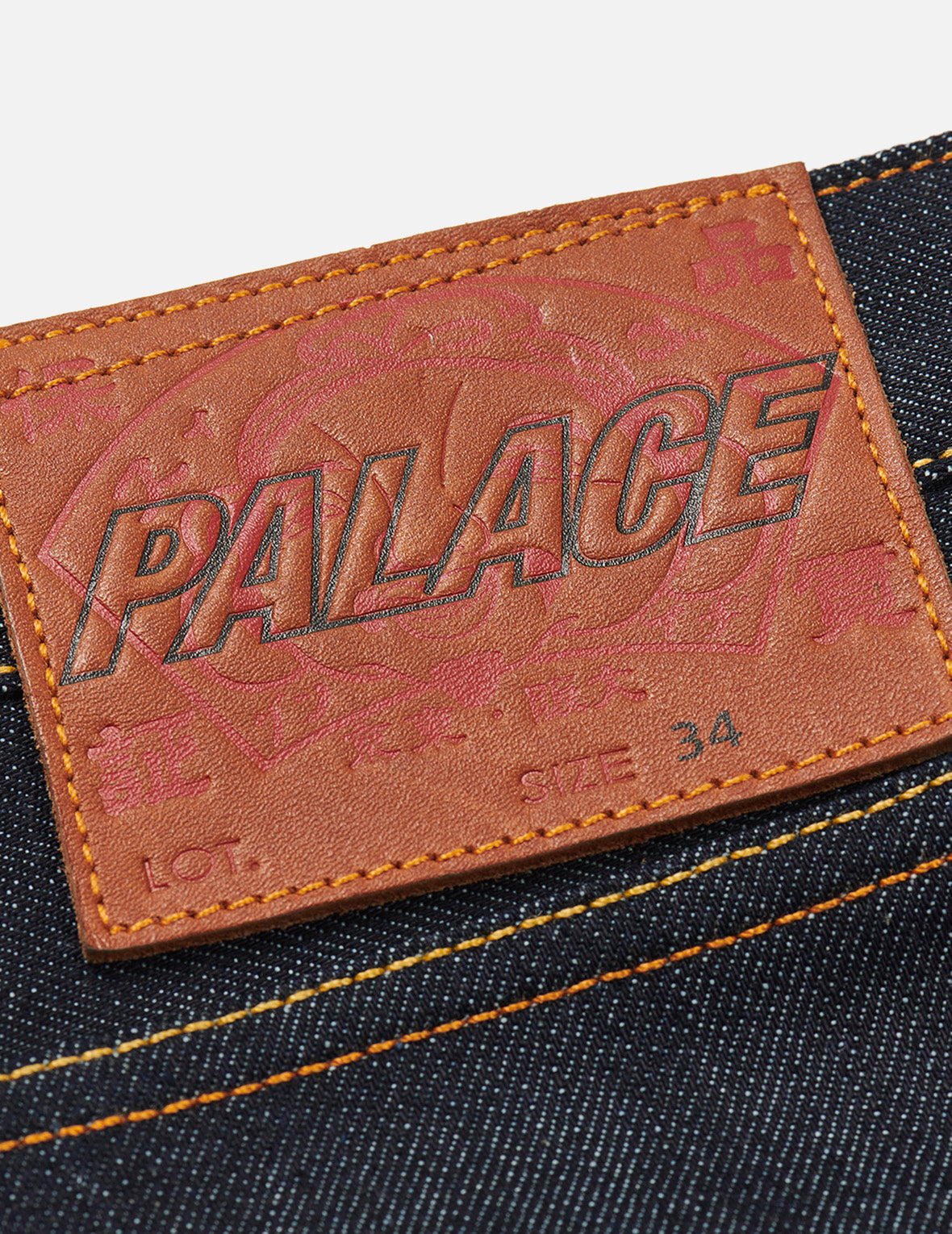 PALACE EVISU Logo Print Regular Fit Denim Shorts