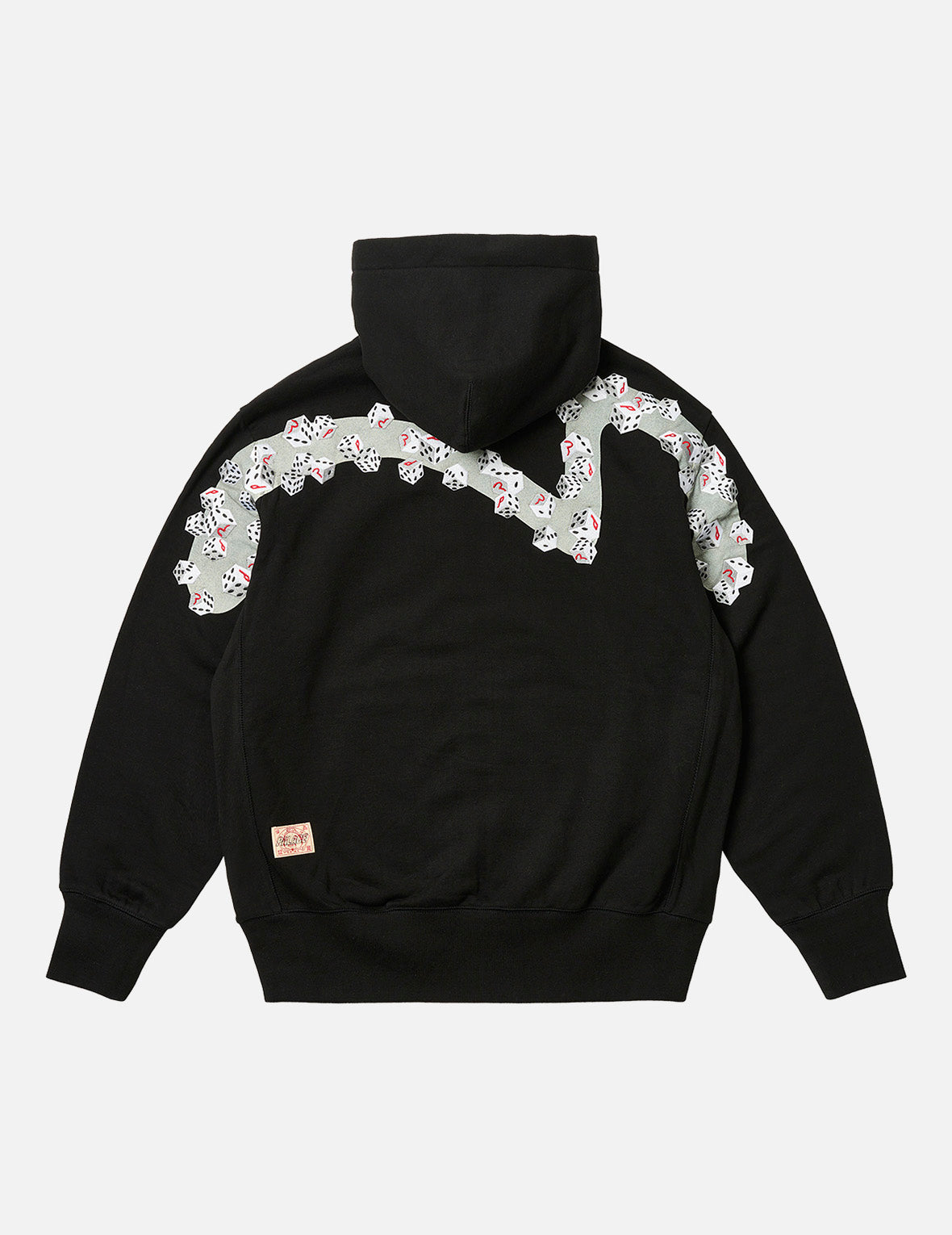 PALACE EVISU Logo Embroidery and Dice Daicock Print Oversized Hoodie