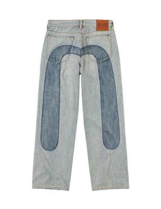 PALACE EVISU 大黒パッチワークリバースデニムジーンズ