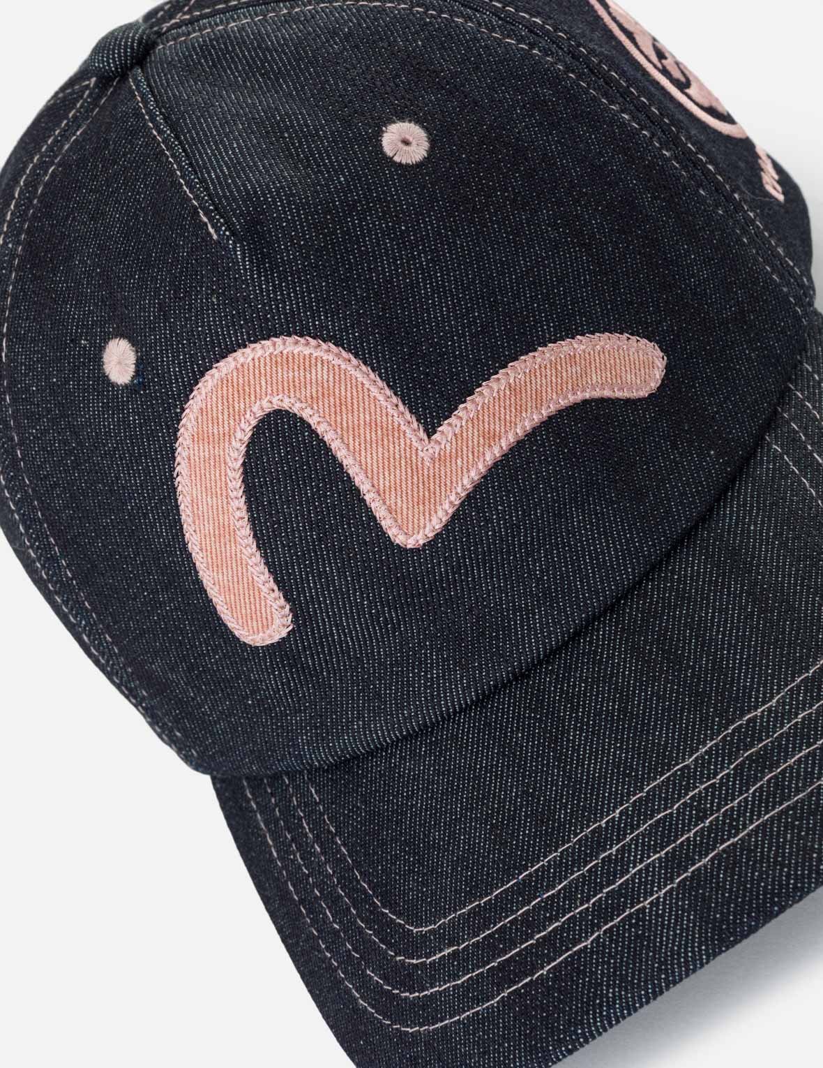 PALACE EVISU ディープインディゴ刺繍デニムキャップ PALACE EVISU ディープインディゴ刺繍デニムキャップ